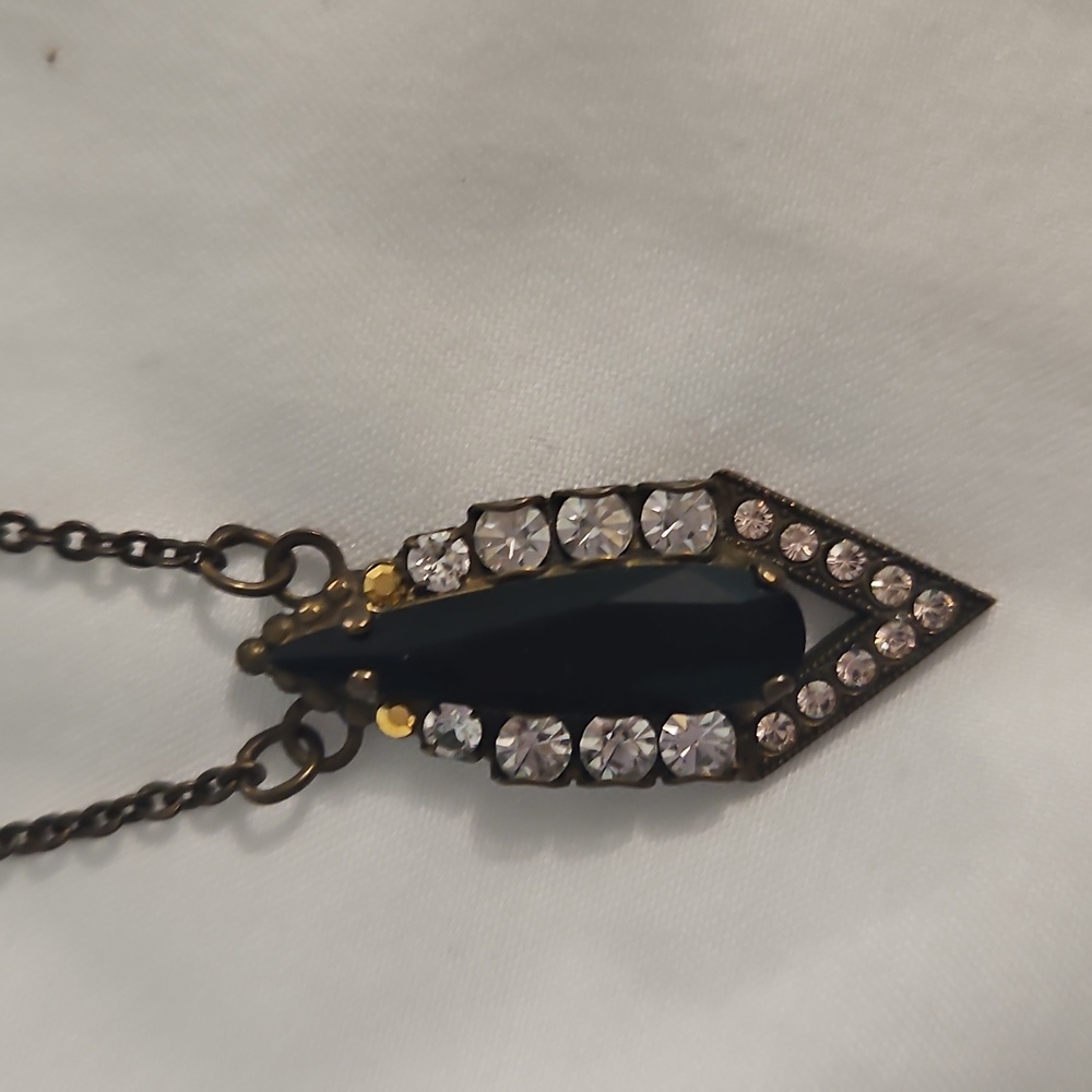 Sorrelli 18 in. black / rhinestone pendant necklace